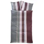 JOOP! Beddengoed Cornflower Bed linen Cornflower Stripes Deep Rose 155 x 220 cm + 80 x 80 cm