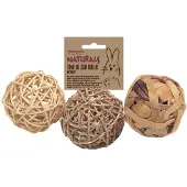 Naturals Knaagspeeltje - Speelgoed - 8 cm 3 stuks Medium