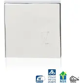 GPF bouwbeslag RVS gepolijst veiligheidsbuitenrozet blind vierkant 54 mm SKG*** - GPF9388.49