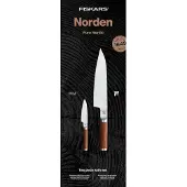 Fiskars Norden koksmes + groentemes messenset 2-delig Roestvrij staal-berken