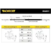 Monroe Gasdrukveer, kofferruimte ML6051 Monroe voor o.a. OPEL