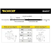 Monroe Gasdrukveer, kofferruimte ML6247 Monroe voor o.a. VOLKSWAGEN