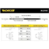 Monroe Gasdrukveer, kofferruimte ML5940 Monroe voor o.a. CHEVROLET
