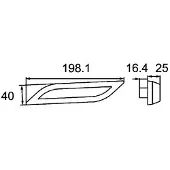 Hella Achteruitrijl.Style Slim HOR AMP tape li