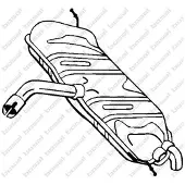 Bosal Einddemper 233-611 Bosal voor o.a. VOLKSWAGEN