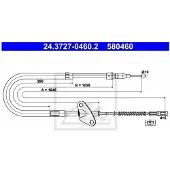 Ate Handremkabel 24.3727-0460.2 ATE voor o.a. MERCEDES-BENZ