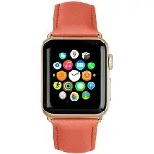 dbramante1928 Madrid Apple Watch 42mm Leren Horlogeband Roze