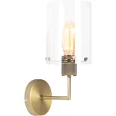 QAZQA Moderne wandlamp brons met glas - Dome