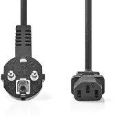 White Label C13 kabel voor netstroom (10 meter, Haaks, huismerk)