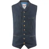 Stockerpoint Klederdracht gilet 'Sirius' donkerblauw / donkergrijs / zwart
