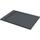 Best design Decent solid surface douchebak mat zwart 140x90x4.5cm