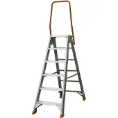 Ivana industrietrap dubbel oploopbaar met beugel 2x5 treden
