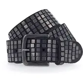 B.belt Quinn Studded Riem Leer 110 cm zwart