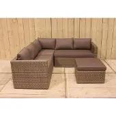 Eurofleur Aanbieding Gibson loungeset natural kobo grey 208 x 208 cm hoekset