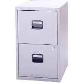 Bisley Home Staal Archiefkast 2 Lades Afsluitbaar 413 x 400 x 672 mm Lichtgrijs