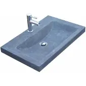 Lambini Designs Novara compacte wastafel natuursteen 60cm met kraangat