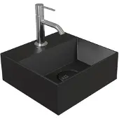 Salenzi Spy Fontein met clickwaste 30x30 cm mat zwart