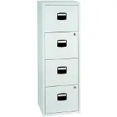 Bisley Home Staal Archiefkast 4 Lades Afsluitbaar 413 x 400 x 1,321 mm Grijs
