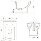 Badstuber Nero wand toilet inclusief toiletzitting
