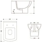 Badstuber Nero hangend toilet met softclose zitting