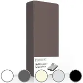 Romanette Split Topper Hoeslaken Ivoor (Katoen)-180 x 210 cm
