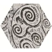 Overig Wandtegel Esagono - Wit Antraciet - Keramiek - 25,8x29 Cm - 1,00 M²