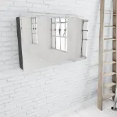 Zaro Beam antraciet spiegelkast 120x70x16cm 2 deuren