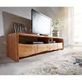 DELIFE TV-meubel Live-Edge 190 cm acacia natuur 4 laden 2 vakken