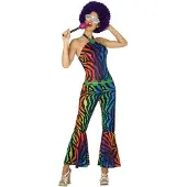 Generik - Veelkleurige luipaard disco kostuum voor vrouwen - M / L