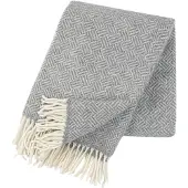 Klippan Yllefabrik Samba wollen plaid grijs