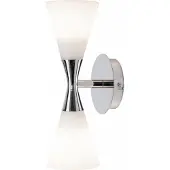 Herstal Harlekin duo wandlamp chroom-wit