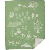 Klippan Yllefabrik Little bear kinderplaid groen