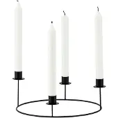 House Doctor Ring Candle Stand S - Kaarshouders Ijzer Black - 205340860
