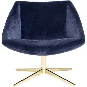 Bloomingville Elegant fauteuil blauw velours