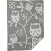 Klippan Yllefabrik Tree Owl Wool Blanket Light /White - Plaids & dekens Wol Grey - 242201