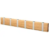 LoCa Knax Horizontaal 6 Geolied Eiken - Haken en hangers Metaal Oiled Oak - 10692O