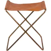 Broste Copenhagen Nola klapkruk leer bruin - 45 cm.