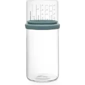 Brabantia Glazen Voorraadbus met maatbeker 1 liter Mint