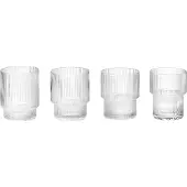Ferm Living Waterglas Ripple Clear 200 ml (Set van 4)