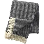 Klippan Yllefabrik Ralph wollen plaid donkergrijs