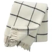 Klippan Yllefabrik Vinga wollen plaid wit