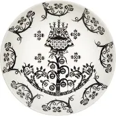 Iittala Taika diep bord 20 cm. zwart patroon