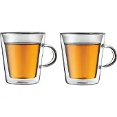 Bodum Canteen dubbelwandige glazen met oor medium - 0,2 liter - set van 2