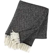 Klippan Yllefabrik Samba Plaid 130x200 Cm Zwart - Plaids & dekens Lamswol Black - 206901