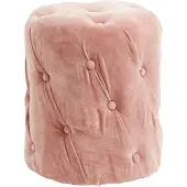 Nordal Velvet poef met knopen - roze