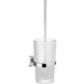 Smedbo Ice Toiletborstelhouder Chroom Met Matglas Glas - Messing - Accessoires, Toilet accessoires, Toiletborstelhouders - 7391447077353