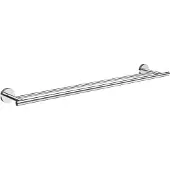 Smedbo Home Dubbele Handdoekhouder - Chroom - Messing - Accessoires, Handdoekhouders, Handdoekstangen - 7391447036558
