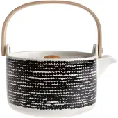 Marimekko Räsymatto theepot 70 cl Zwart-wit
