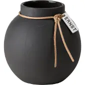 ERNST vaas aardewerk donkergrijs 10 cm