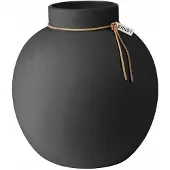 ERNST vaas aardewerk donkergrijs 22 cm